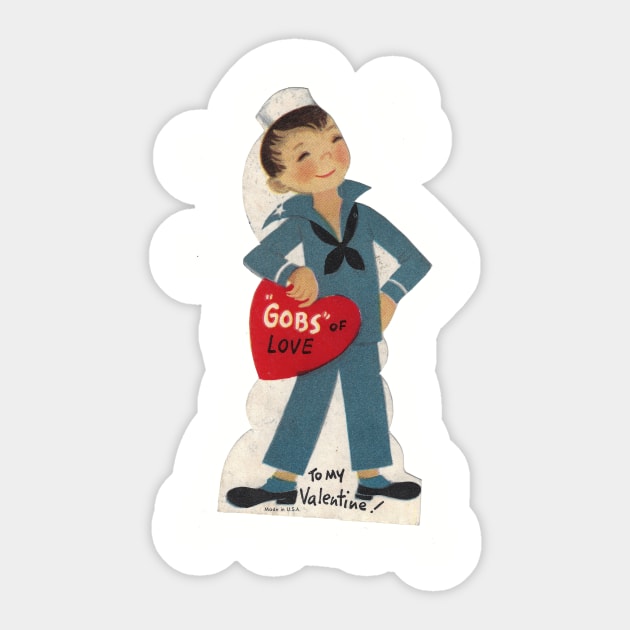 Gobs of Seamen on Valentine's Day Sticker by Eugene and Jonnie Tee's